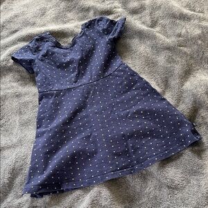 Gap Kids Girls' Navy Polka Dot Knit Dress - Cute Everyday Style